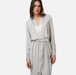 Elisabetta Franchi Abito Midi A Portafoglio In Georgette Di Viscosa^ Abiti
