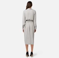 Elisabetta Franchi Abito Midi A Portafoglio In Georgette Di Viscosa^ Abiti