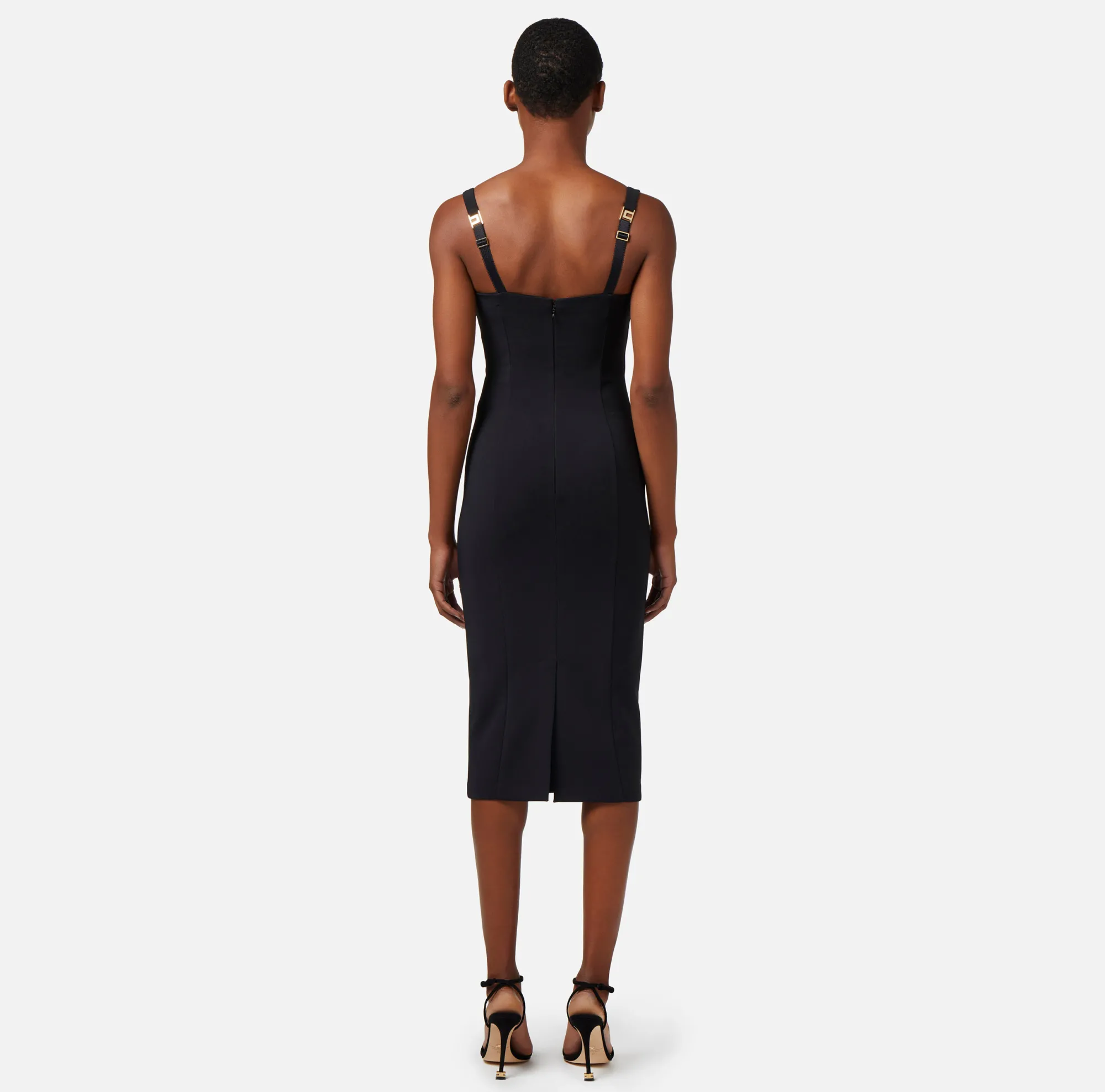 Elisabetta Franchi Abito Midi In Crepe Con Fiocchi^ Abiti