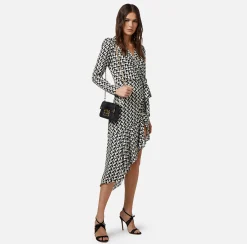 Elisabetta Franchi Abito Midi In Georgette Di Viscosa Stampata^ Abiti