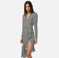 Elisabetta Franchi Abito Midi In Georgette Di Viscosa Stampata^ Abiti