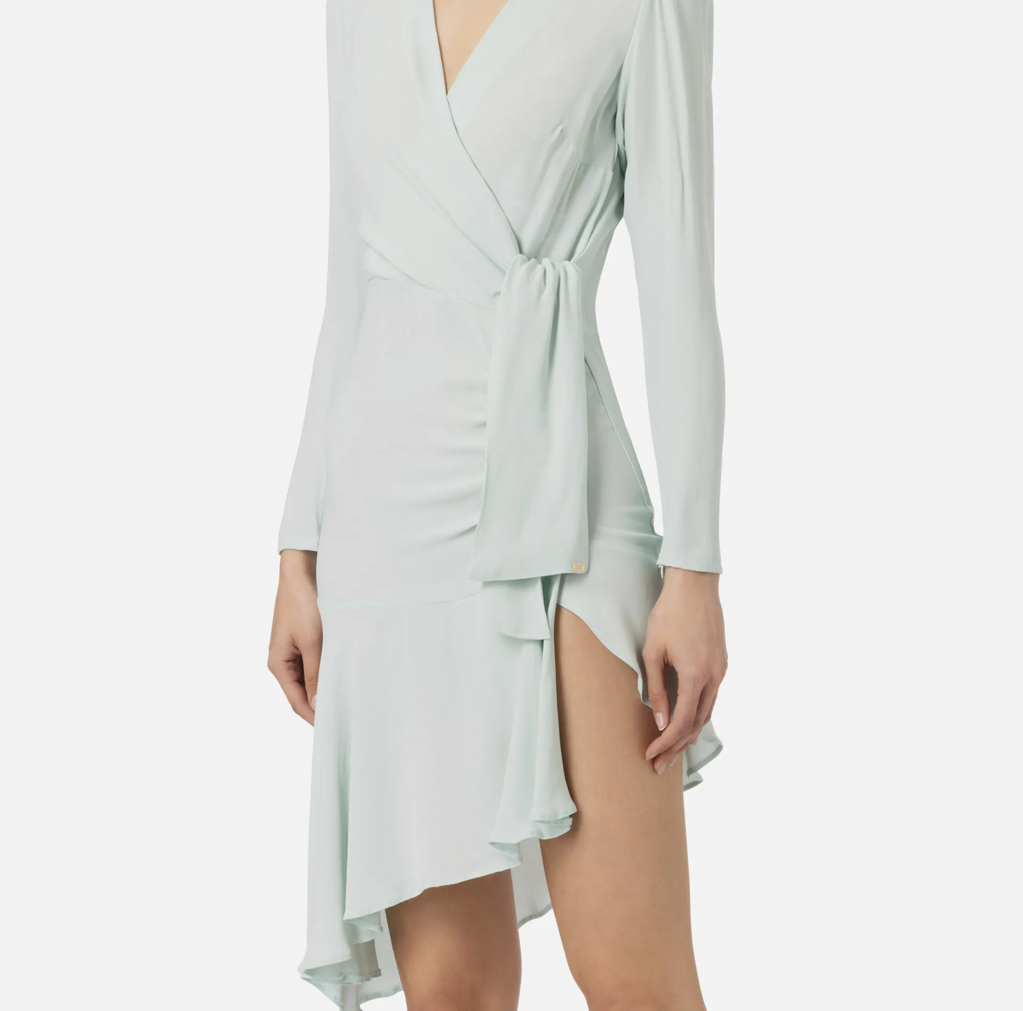Elisabetta Franchi Abito Midi In Georgette Di Viscosa^ Abiti
