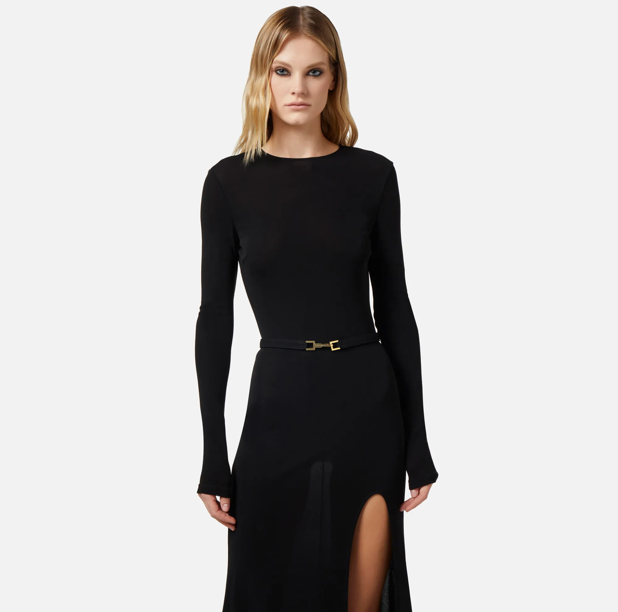 Elisabetta Franchi Abito Midi In Jersey Con Cintura^ Abiti