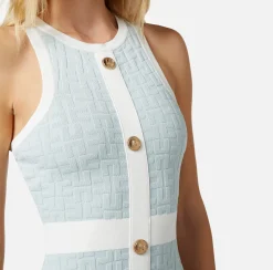 Elisabetta Franchi Abito Midi In Viscosa Embossed^ Abiti