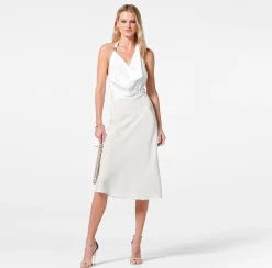 Elisabetta Franchi Abito Midi In Viscosa Jacquard Con Scollatura Sulla Schiena^ Abiti
