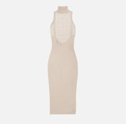 Elisabetta Franchi Abito Midi In Viscosa Punto Traforato^ Abiti
