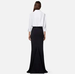 Elisabetta Franchi Abito Red Carpet Combinato In Cotone E Crepe^ Abiti