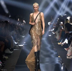 Elisabetta Franchi Abito Red Carpet Con Frange Di Perline E Paillettes^ Abiti