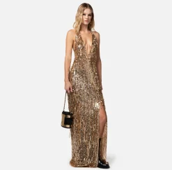 Elisabetta Franchi Abito Red Carpet Con Frange Di Perline E Paillettes^ Abiti
