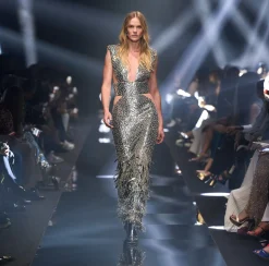 Elisabetta Franchi Abito Red Carpet Con Frange E Paillettes^ Red Carpet