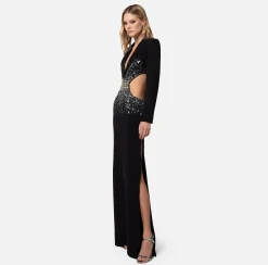Elisabetta Franchi Abito Red Carpet In Crepe Con Cut Out E Ricamo^ Abiti