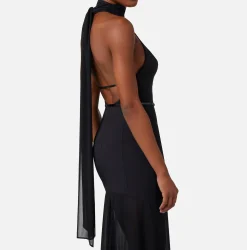 Elisabetta Franchi Abito Red Carpet In Crepe Con Scollo All'Americana^ Abiti