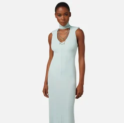Elisabetta Franchi Abito Red Carpet In Jersey Con Cut Out E Collana^ Abiti