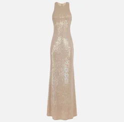 Elisabetta Franchi Abito Red Carpet In Jersey Con Paillettes^ Abiti