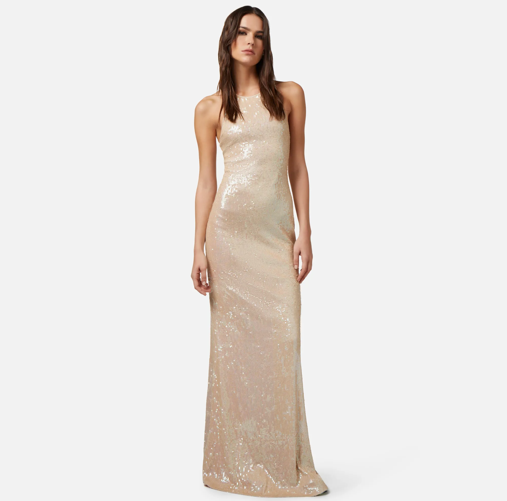 Elisabetta Franchi Abito Red Carpet In Jersey Con Paillettes^ Abiti