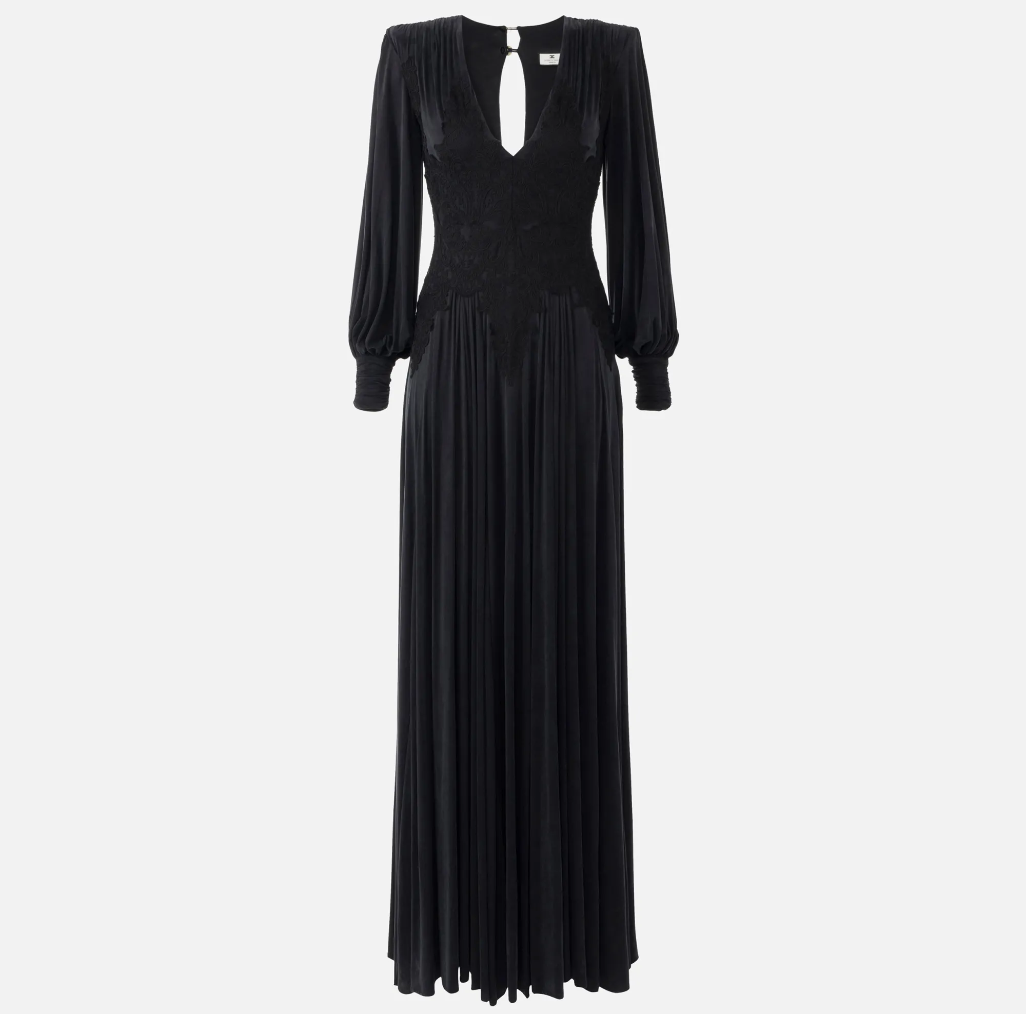 Elisabetta Franchi Abito Red Carpet In Jersey Con Inserti In Pizzo^ Red Carpet