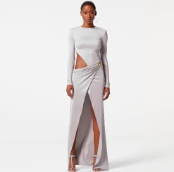 Elisabetta Franchi Abito Red Carpet In Jersey Con Moschettone^ Abiti