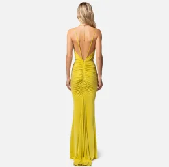 Elisabetta Franchi Abito Red Carpet In Jersey Cupro Drappeggiato^ Abiti