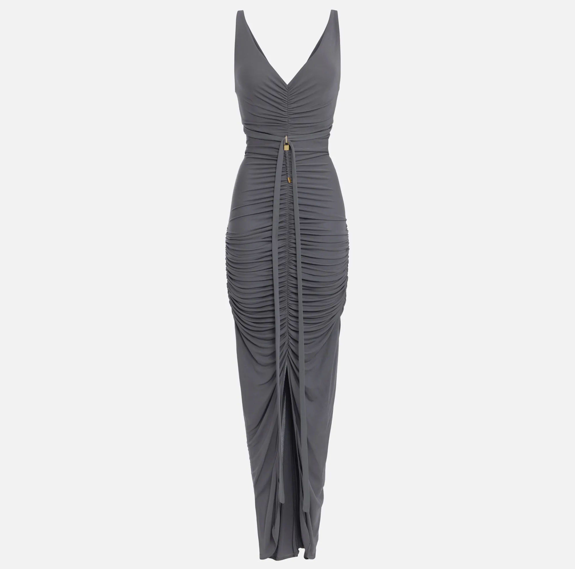 Elisabetta Franchi Abito Red Carpet In Jersey Drappeggiato Con Piercing^ Abiti