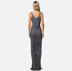 Elisabetta Franchi Abito Red Carpet In Jersey Drappeggiato Con Piercing^ Abiti