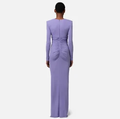 Elisabetta Franchi Abito Red Carpet In Jersey Drappeggiato Con Cut Out^ Red Carpet