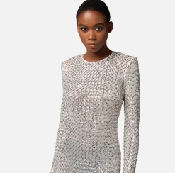 Elisabetta Franchi Abito Red Carpet In Paillettes Chevron^ Abiti