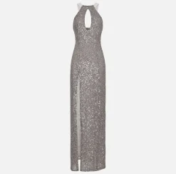 Elisabetta Franchi Abito Red Carpet In Tulle Ricamato Con Scollo All'Americana^ Abiti