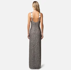 Elisabetta Franchi Abito Red Carpet In Tulle Ricamato Con Scollo All'Americana^ Abiti