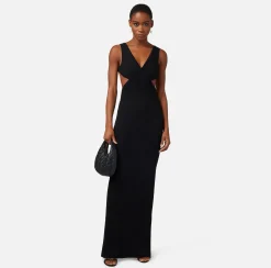Elisabetta Franchi Abito Red Carpet In Viscosa A Costine Con Cut-Out Schiena^ Abiti