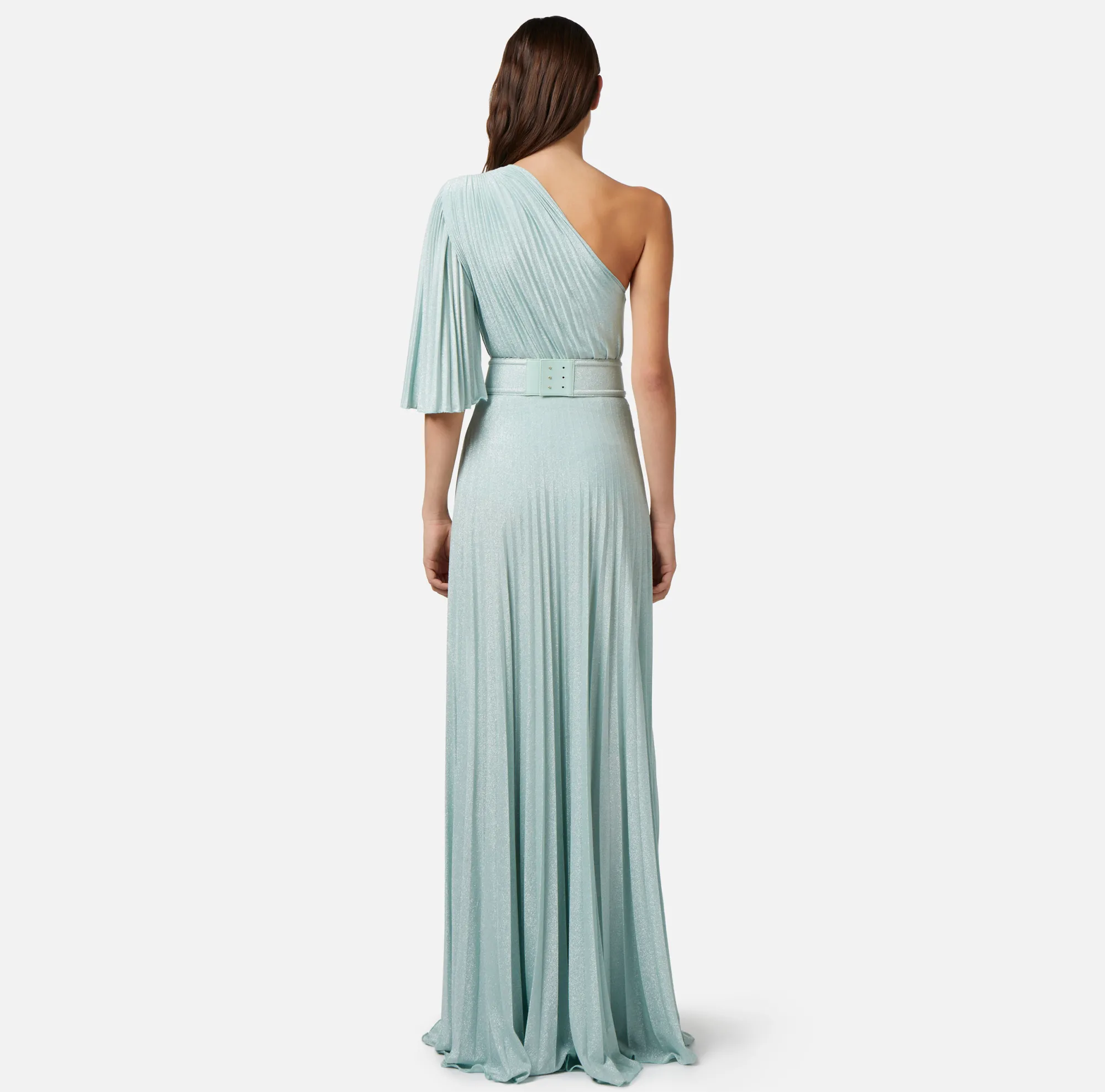 Elisabetta Franchi Abito Red Carpet Monospalla In Jersey Lurex^ Abiti