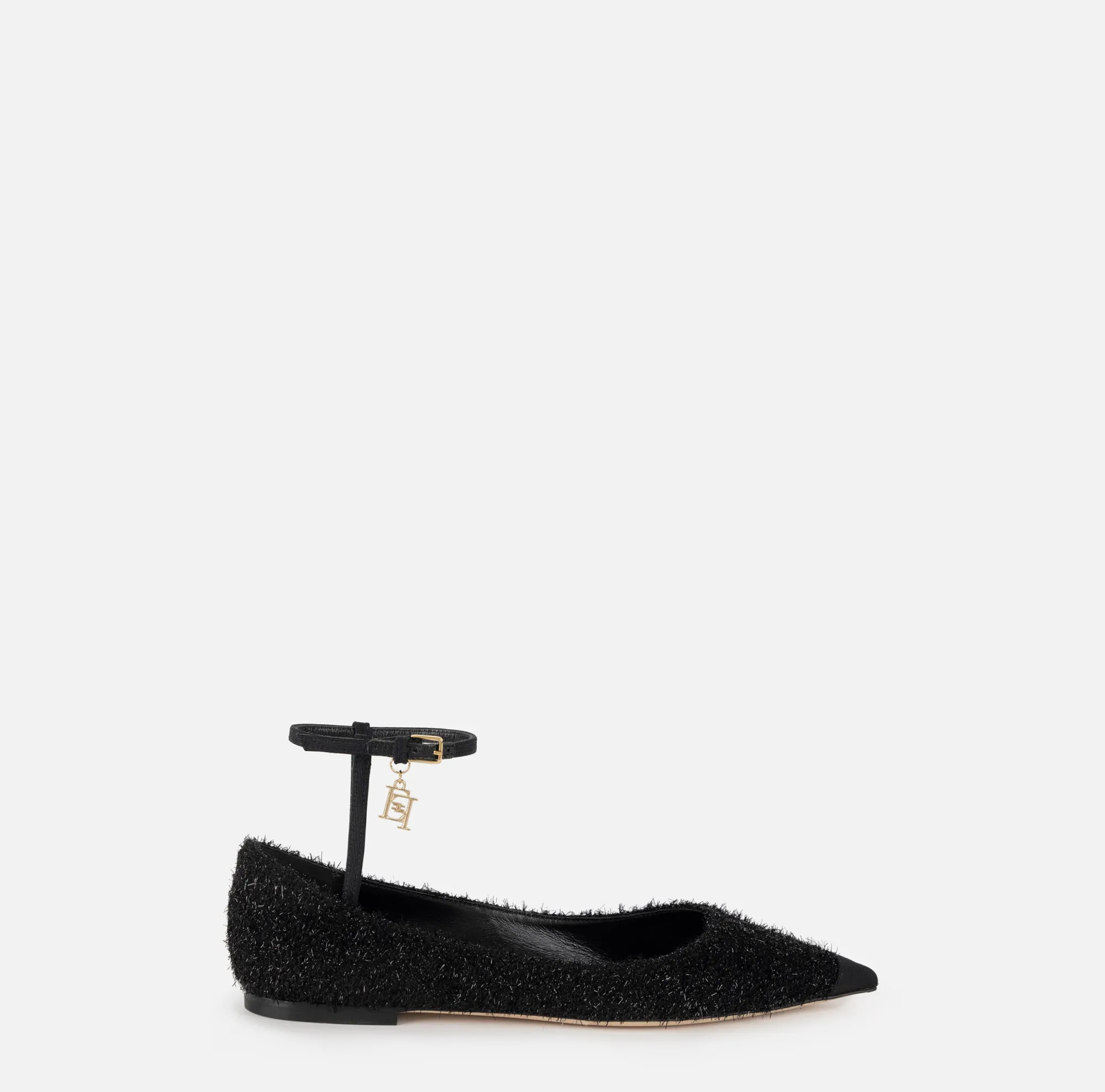 Elisabetta Franchi Ballerine In Tessuto Metallizzato^ Sneakers E Scarpe Basse