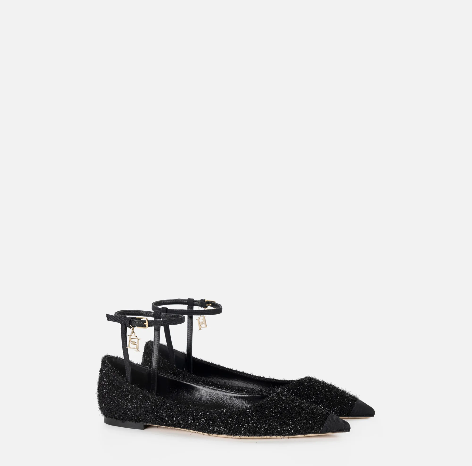 Elisabetta Franchi Ballerine In Tessuto Metallizzato^ Sneakers E Scarpe Basse
