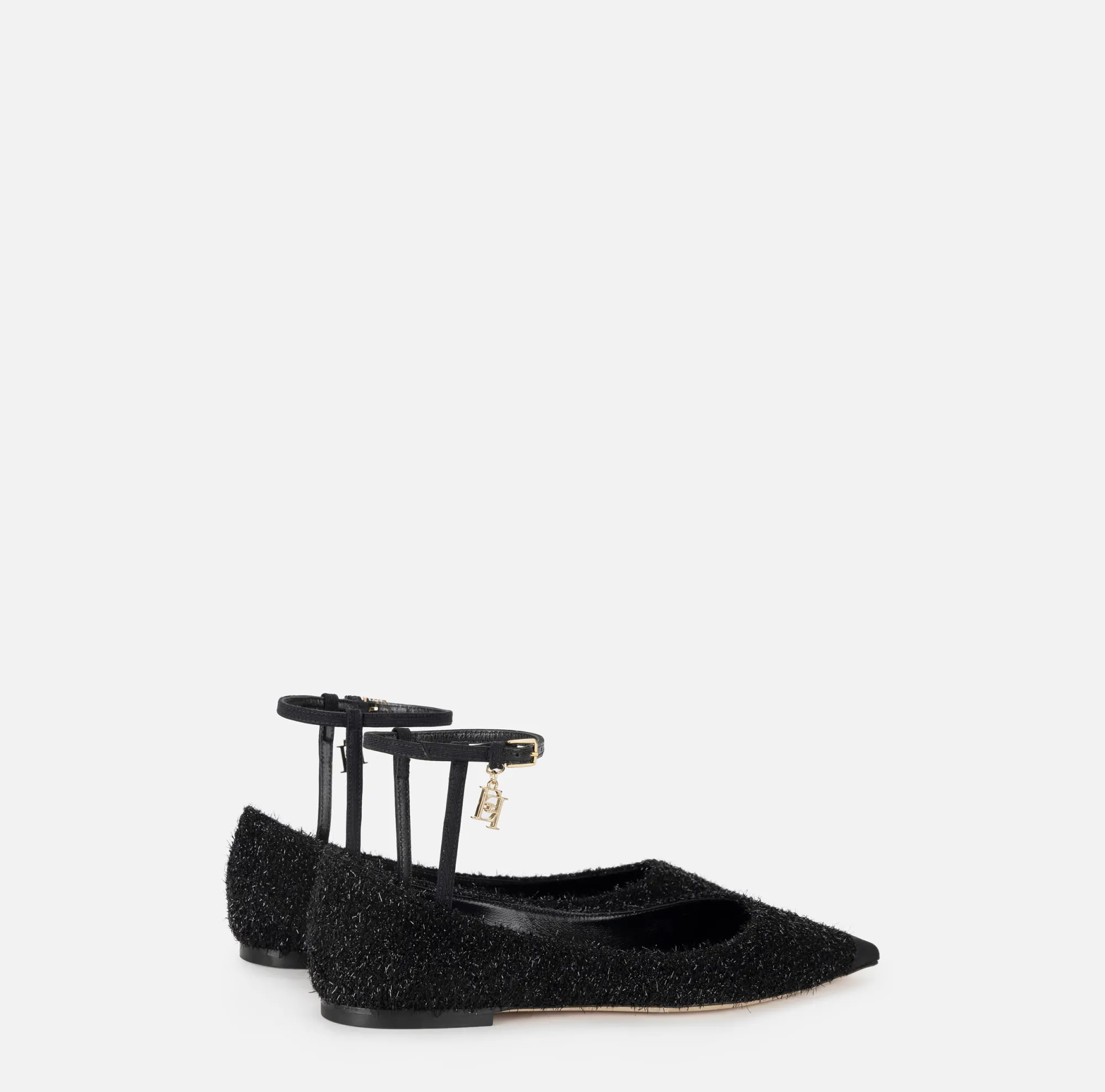 Elisabetta Franchi Ballerine In Tessuto Metallizzato^ Sneakers E Scarpe Basse
