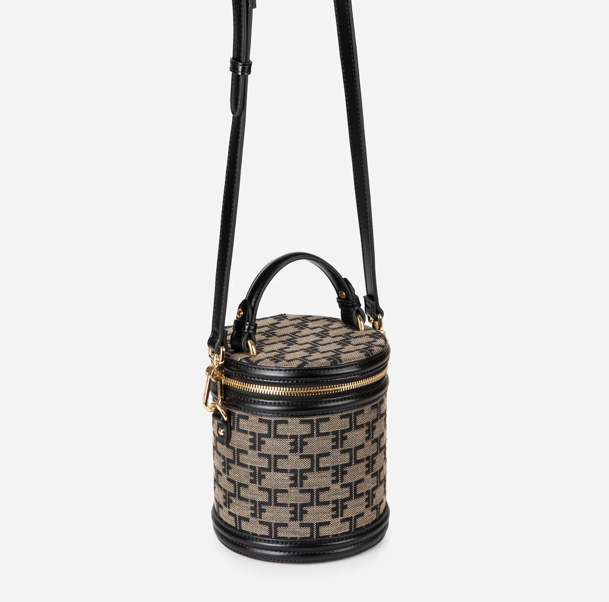 Elisabetta Franchi Bauletto Cilindro Monogram Travel^ Valigeria
