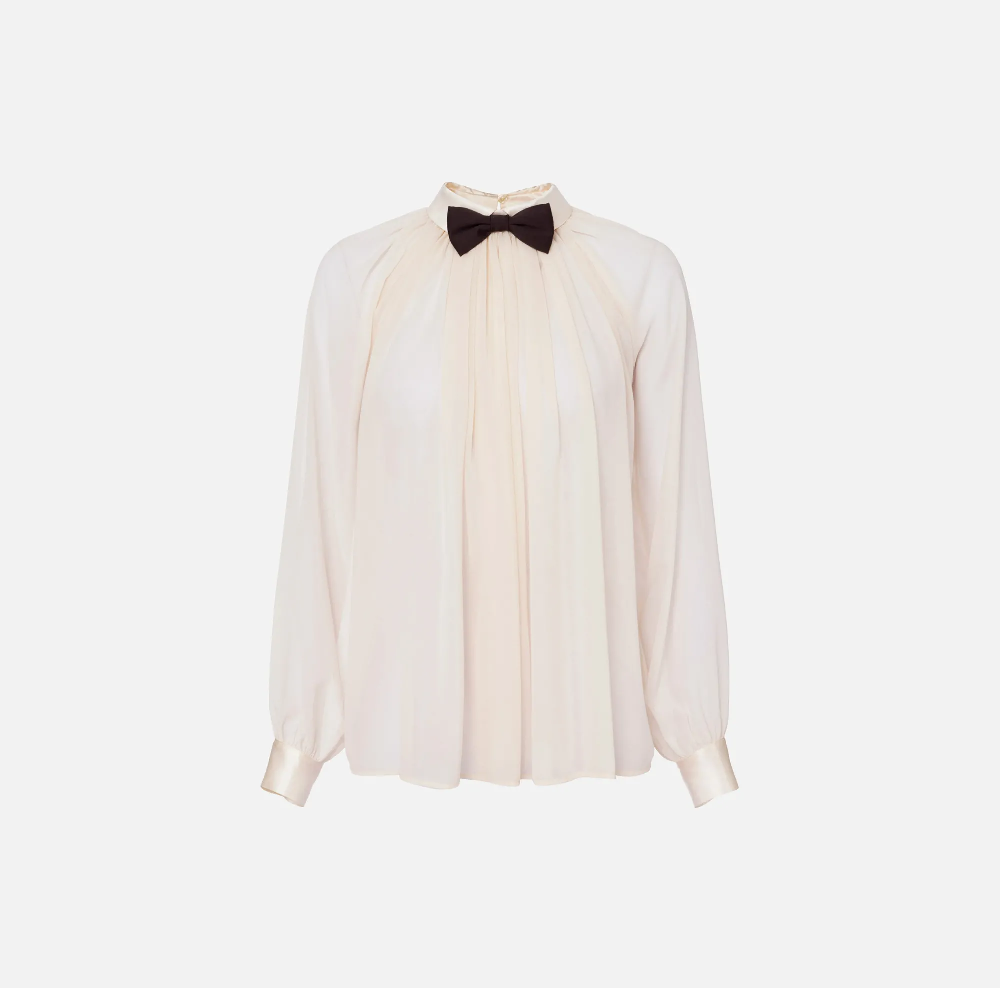 Elisabetta Franchi Blusa In Georgette Con Papillon^ Camicie E Bluse
