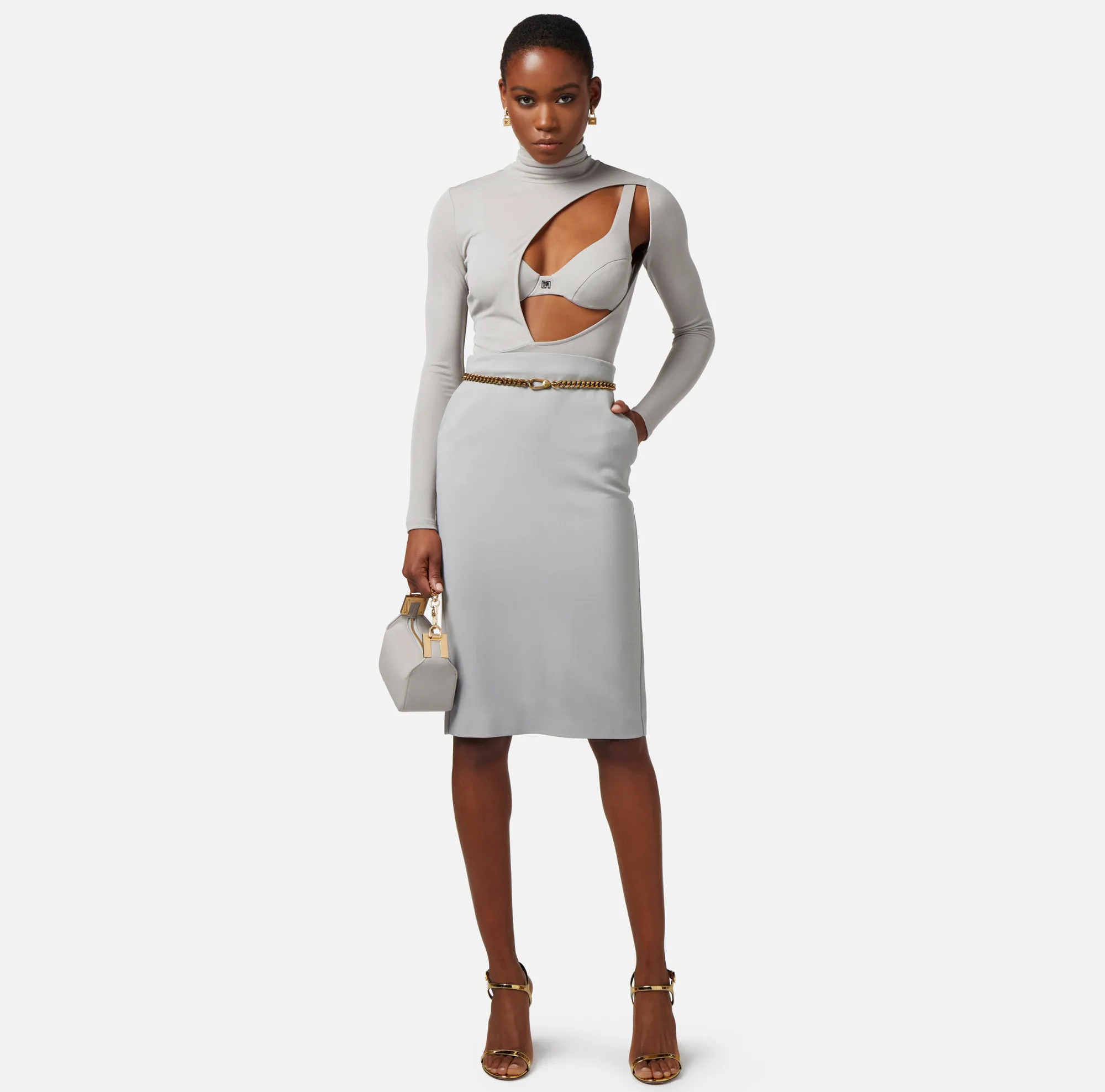 Elisabetta Franchi Body In Jersey Con Cut Out E Reggiseno^ Top, T-Shirt & Body