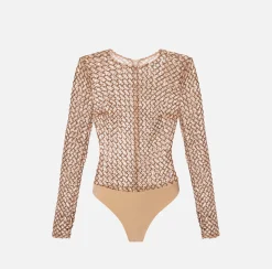 Elisabetta Franchi Body In Paillettes Chevron^ Top, T-Shirt & Body