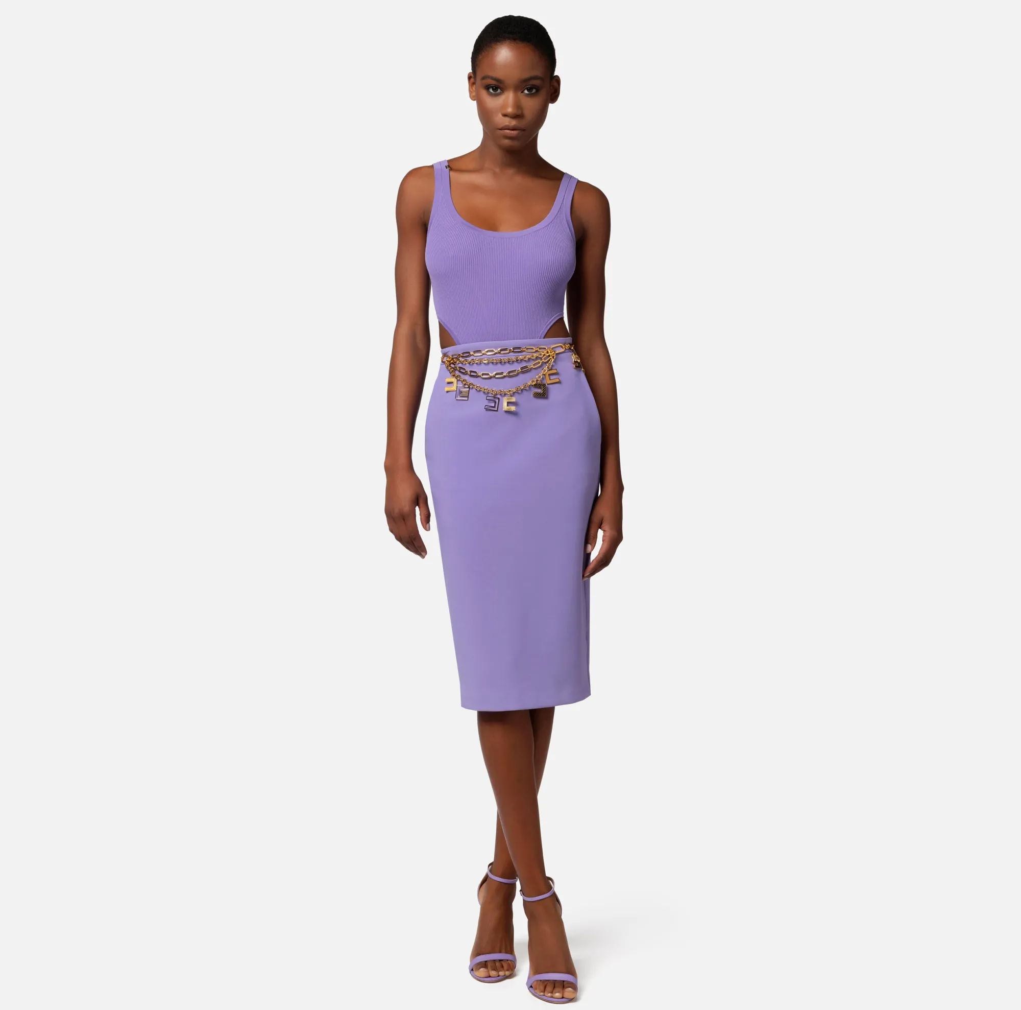 Elisabetta Franchi Body Sgambato In Rayon A Costine^ Top, T-Shirt & Body