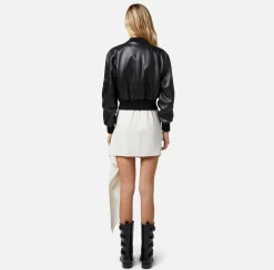Elisabetta Franchi Bomber Cropped In Pelle^ Giacche & Trench