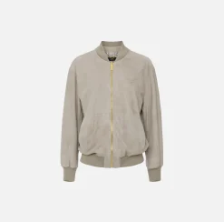 Elisabetta Franchi Bomber In Pelle Scamosciata^ Giacche & Trench
