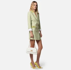 Elisabetta Franchi Borsa A Spalla In Rafia Jacquard^ Borse A Tracolla