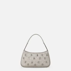 Elisabetta Franchi Borsa A Spalla In Tweed Lurex Con Lettering Di Strass^ Borse A Spalla