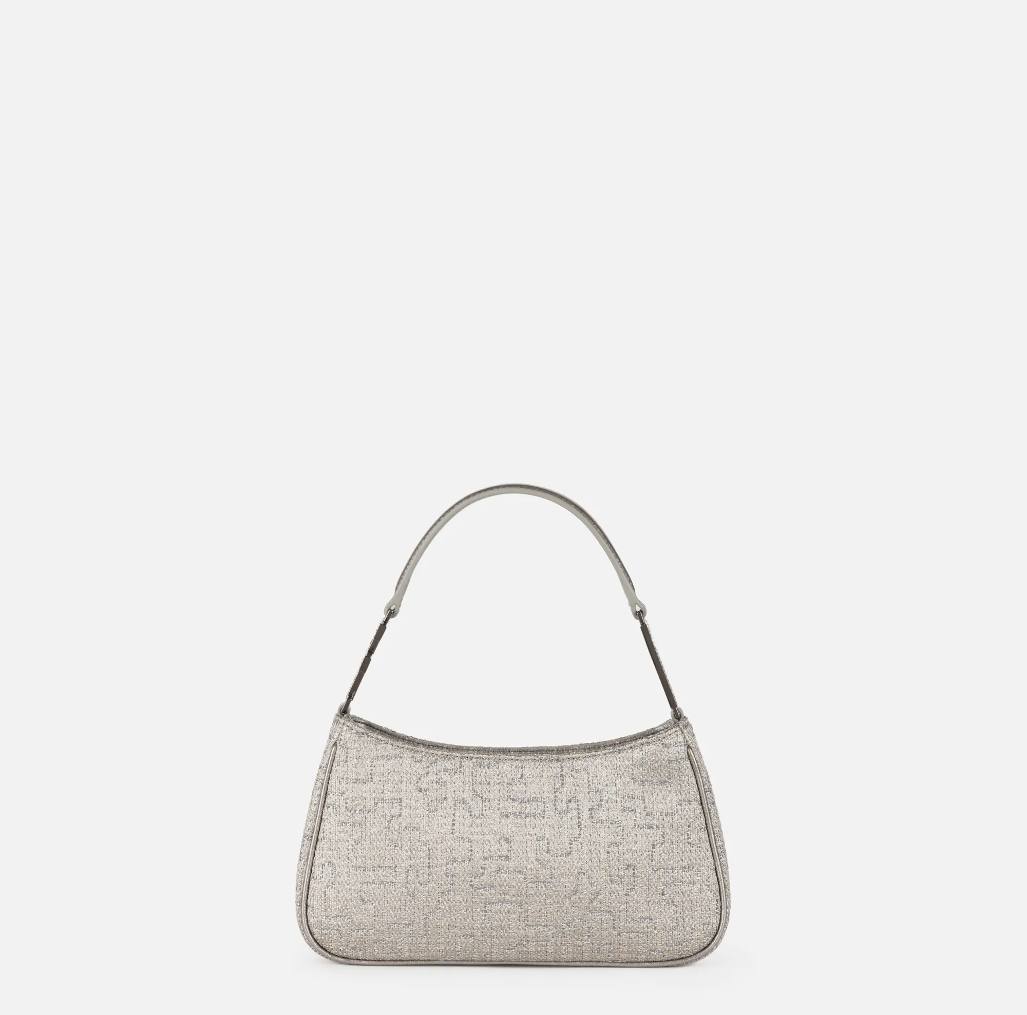 Elisabetta Franchi Borsa A Spalla In Tweed Lurex Con Lettering Di Strass^ Borse A Spalla