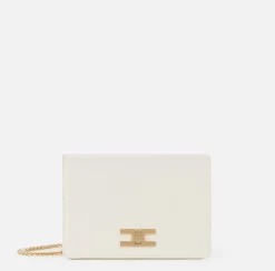 Elisabetta Franchi Borsa A Tracolla Con Logo Girello Dorato^ Borse A Tracolla