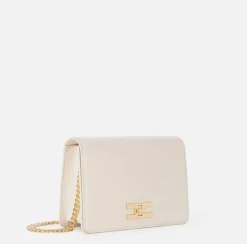 Elisabetta Franchi Borsa A Tracolla Con Logo Girello Dorato^ Borse A Tracolla