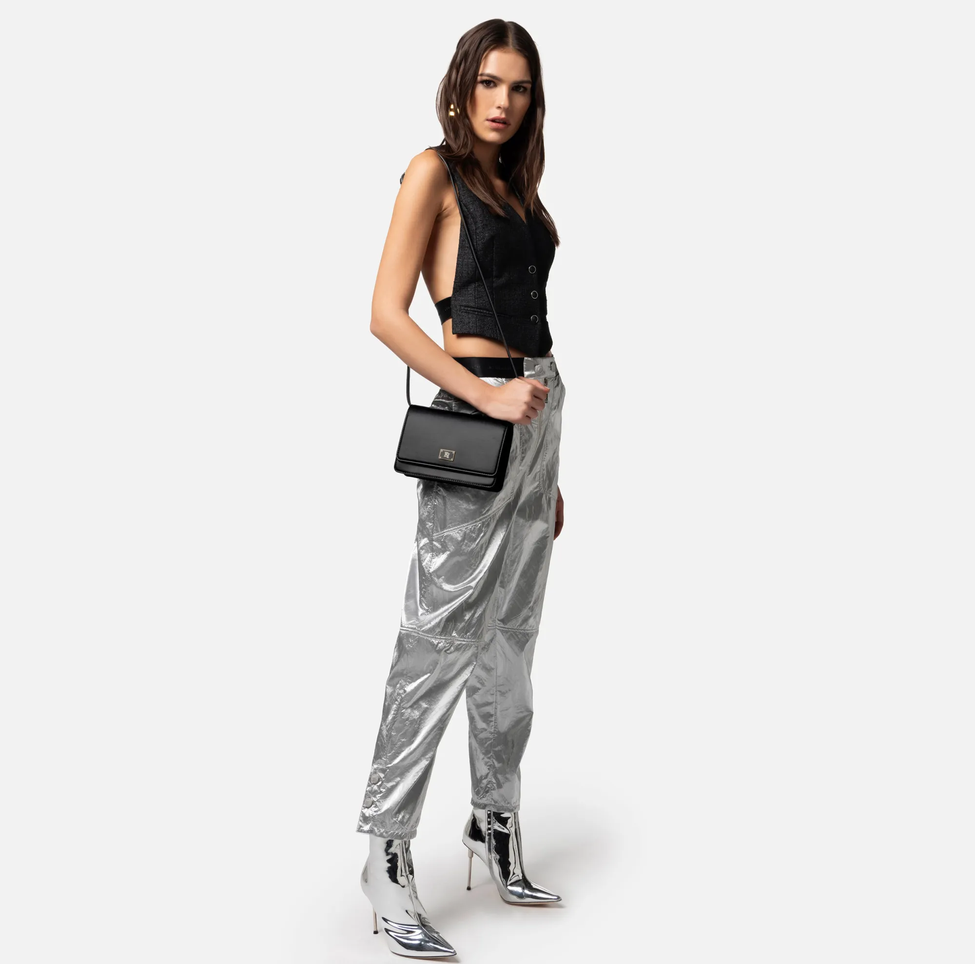 Elisabetta Franchi Borsa A Tracolla Con Placca Smaltata^ Borse A Tracolla