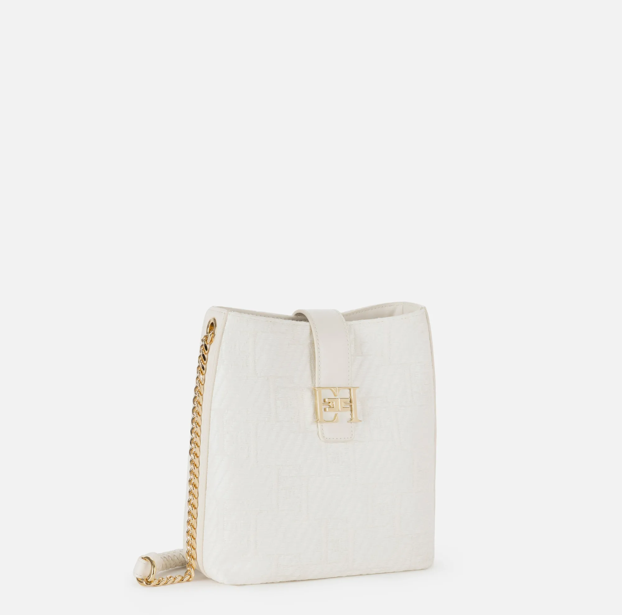Elisabetta Franchi Borsa A Tracolla In Rafia Jacquard^ Borse A Tracolla