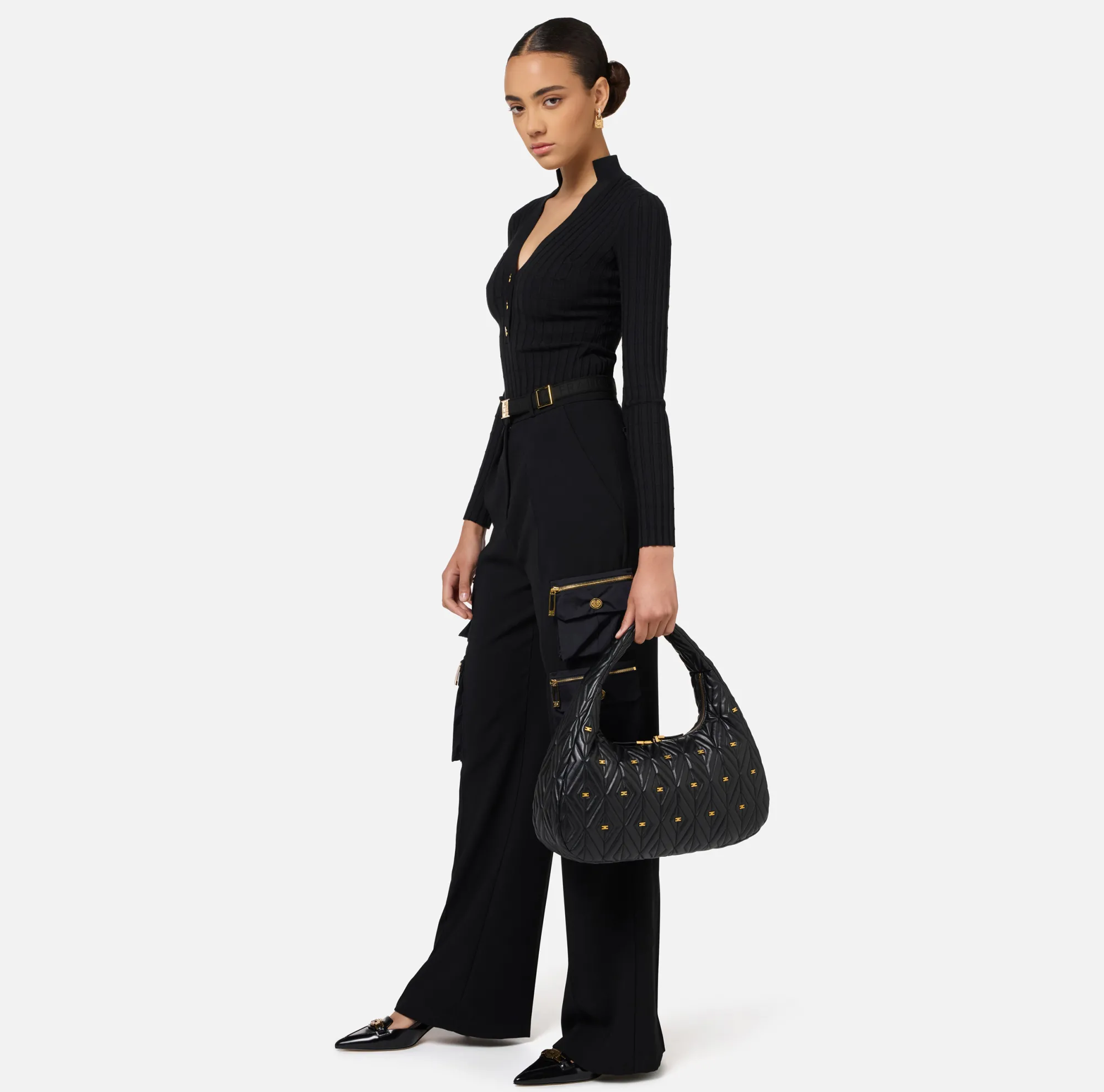 Elisabetta Franchi Borsa Hobo Etoile Grande^ Borse A Mano