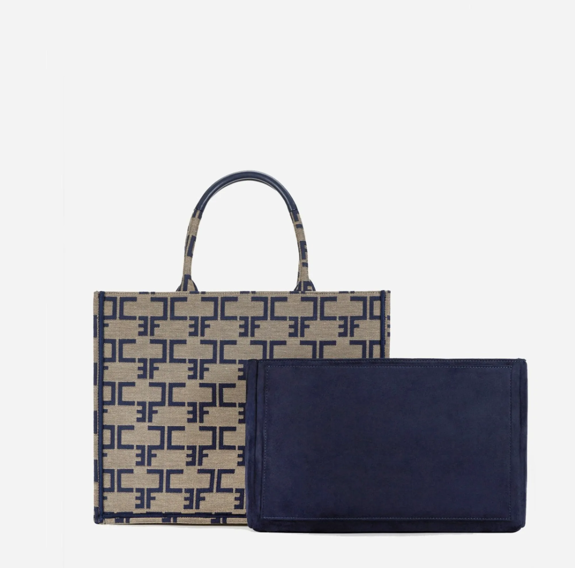 Elisabetta Franchi Borsa Monogram Media Con Organizer^ Borse A Mano