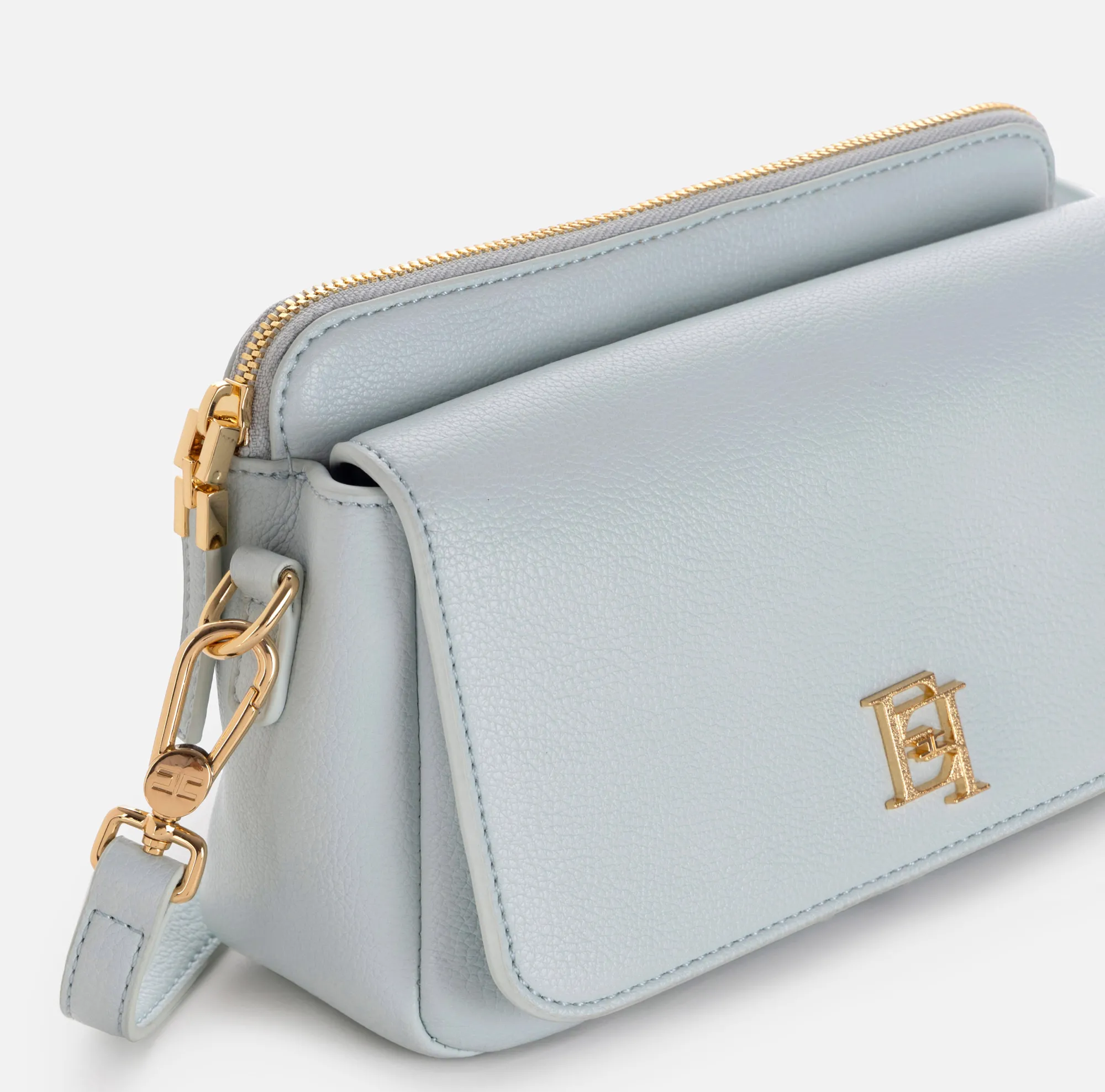 Elisabetta Franchi Camera Bag Con Tasca E Logo In Metallo^ Borse A Tracolla